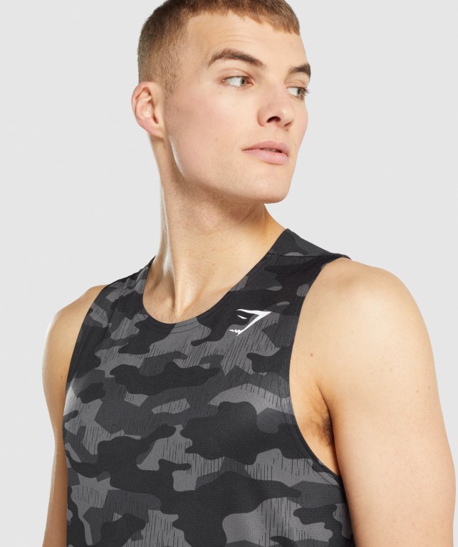 Grey Gymshark Arrival Men's Tank Tops | US-68XADNC