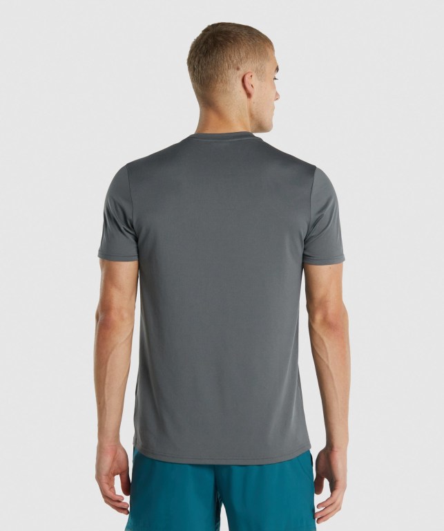 Grey Gymshark Arrival Regular Fit Men's T Shirts | US-81OMXIE