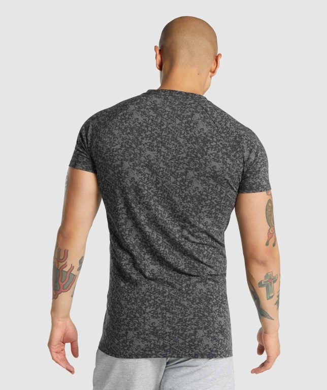 Grey Gymshark Critical 2.0 Men's T Shirts | US-98DFMPE