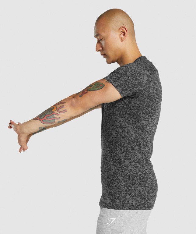 Grey Gymshark Critical 2.0 Men's T Shirts | US-98DFMPE