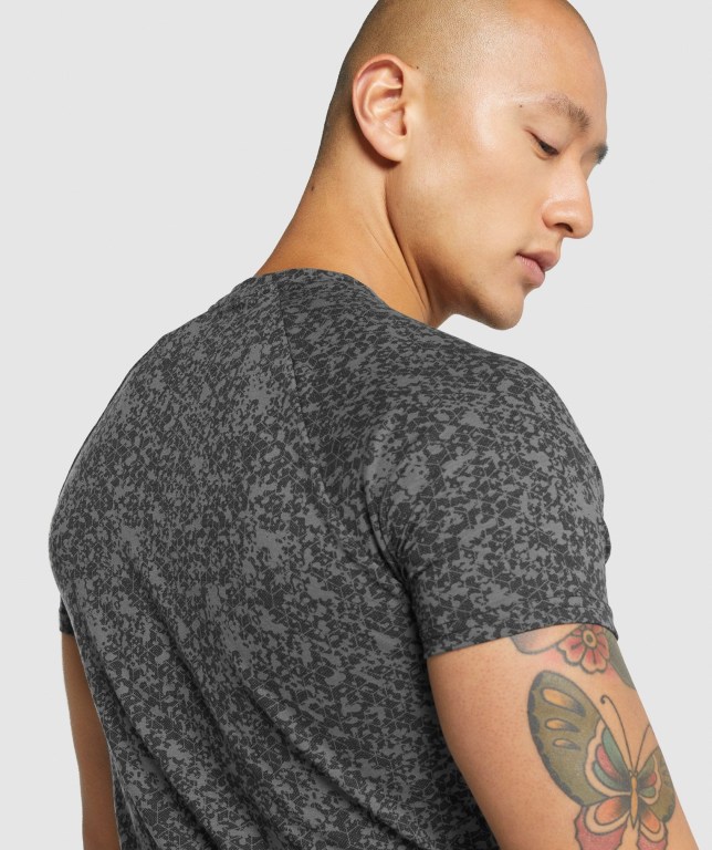 Grey Gymshark Critical 2.0 Men's T Shirts | US-98DFMPE