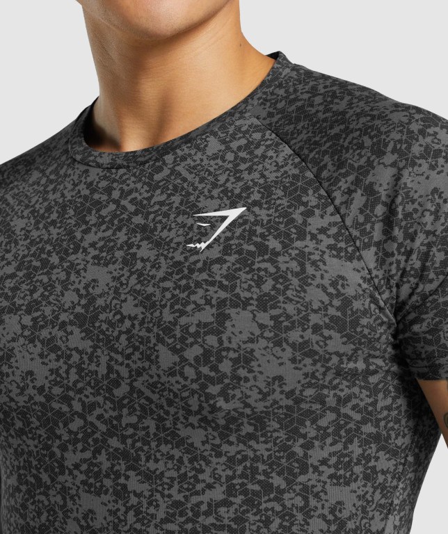 Grey Gymshark Critical 2.0 Men's T Shirts | US-98DFMPE