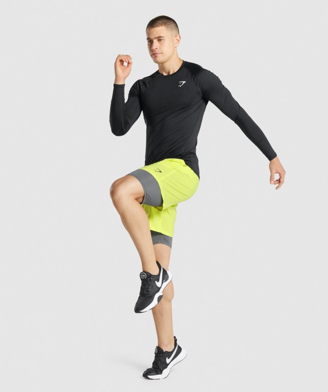 Grey Gymshark Element Baselayer Men's Shorts | US-41GHIDU