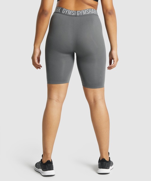 Grey Gymshark Fit Seamless Cycling Women's Shorts | US-25WBGMX