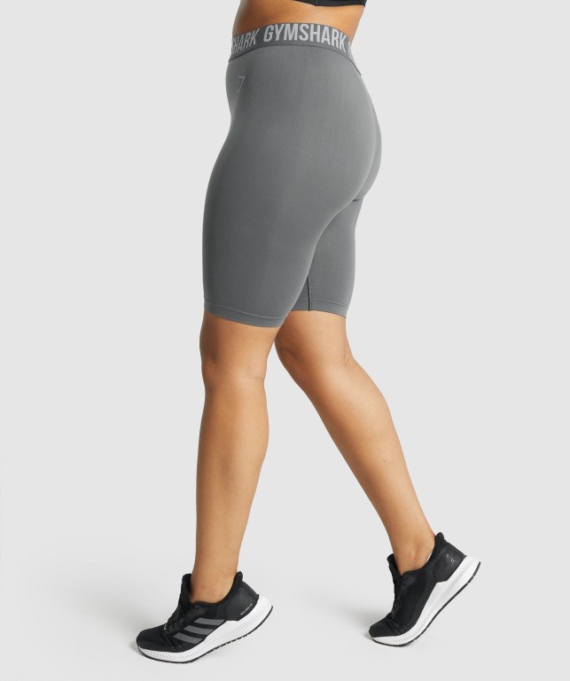 Grey Gymshark Fit Seamless Cycling Women's Shorts | US-25WBGMX