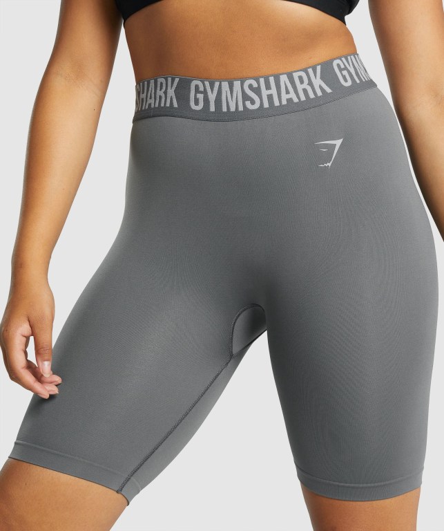 Grey Gymshark Fit Seamless Cycling Women's Shorts | US-25WBGMX