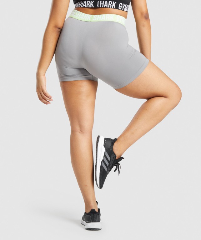 Grey Gymshark Fit Seamless Women's Shorts | US-28RYADV