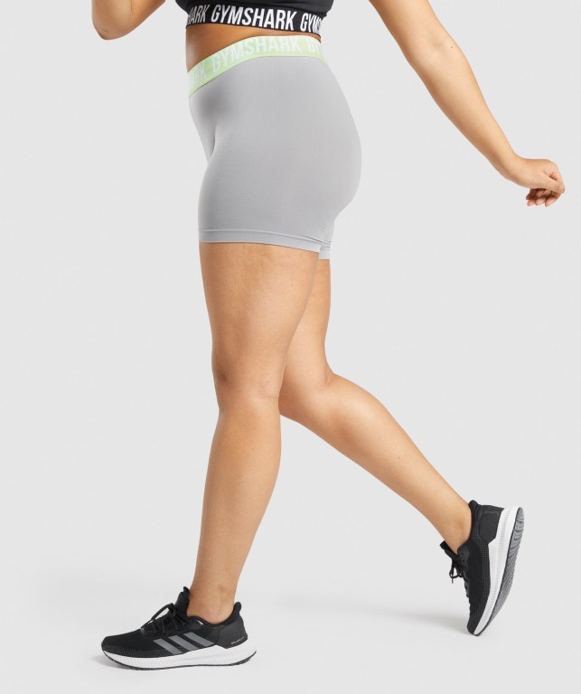 Grey Gymshark Fit Seamless Women's Shorts | US-28RYADV