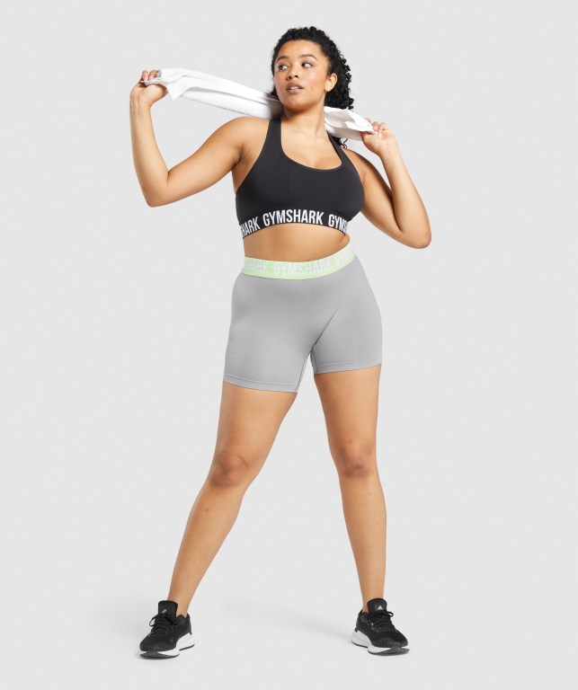 Grey Gymshark Fit Seamless Women's Shorts | US-28RYADV