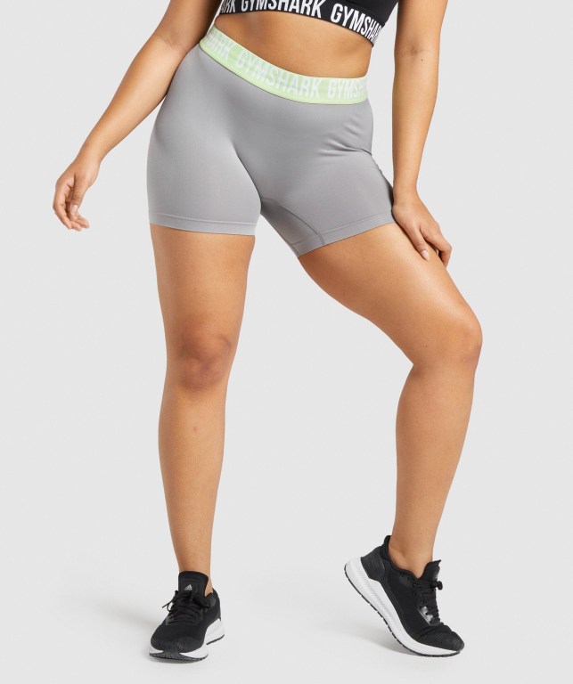 Grey Gymshark Fit Seamless Women\'s Shorts | US-28RYADV