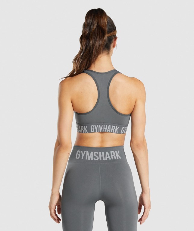 Grey Gymshark Fit Seamless Women's Sports Bra | US-24PVHIM