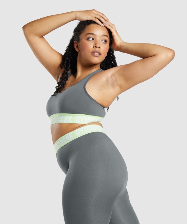 Grey Gymshark Fit Seamless Women's Sports Bra | US-39VRPEJ