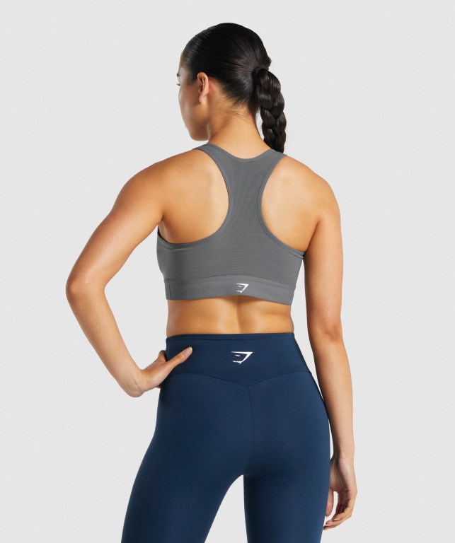 Grey Gymshark Lightweight High Support Training Women's Sports Bra | US-60BQSEP