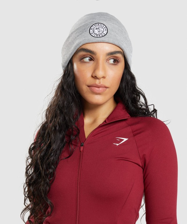 Grey Gymshark New Era Legacy Cuff Knit Men's Headwear | US-07XEAYI