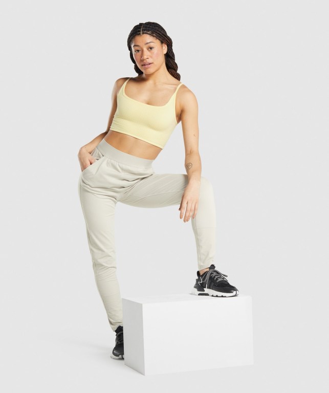 Grey Gymshark Pause Cosy High Waisted Women's Leggings | US-80CGEBQ