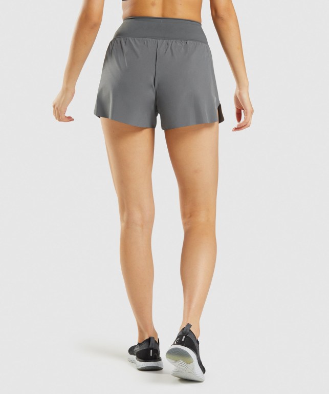 Grey Gymshark Speed Women's Shorts | US-57SHQRA