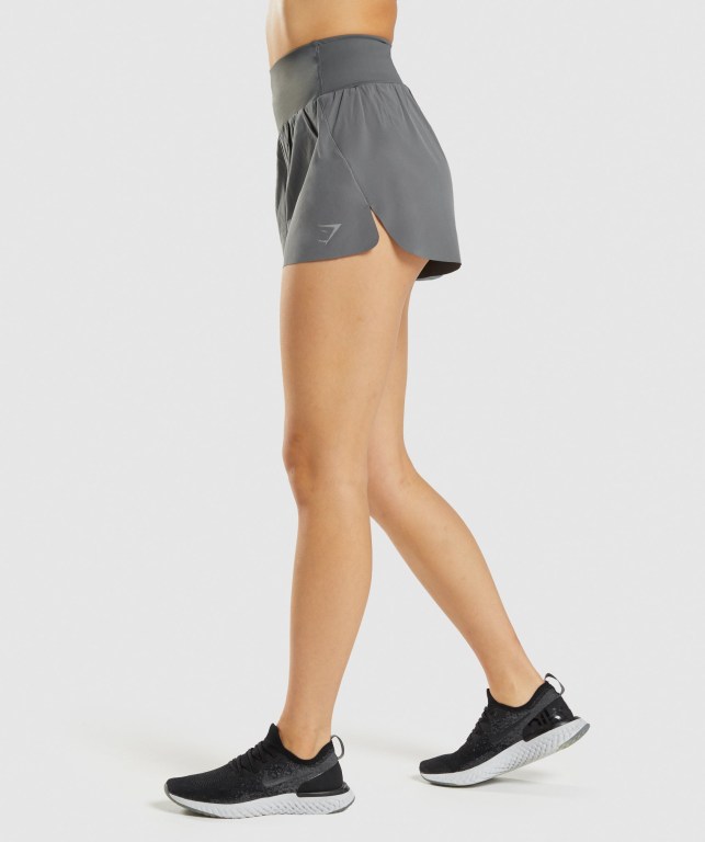 Grey Gymshark Speed Women's Shorts | US-57SHQRA