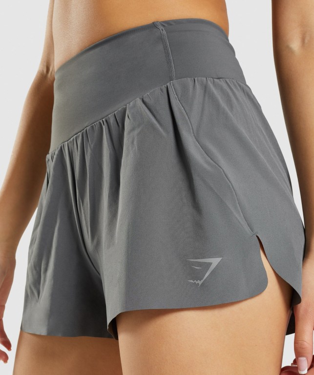 Grey Gymshark Speed Women's Shorts | US-57SHQRA