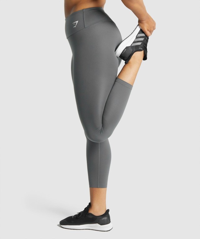 Grey Gymshark Training 7/8 High Waisted Women's Leggings | US-45OTPSJ