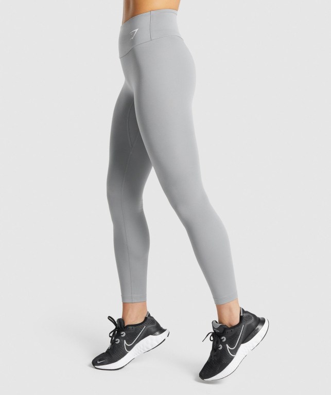 Grey Gymshark Training High Waisted Women's Leggings | US-06UKJGX