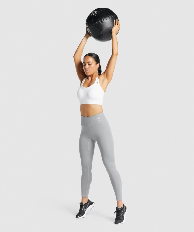 Grey Gymshark Training High Waisted Women's Leggings | US-06UKJGX