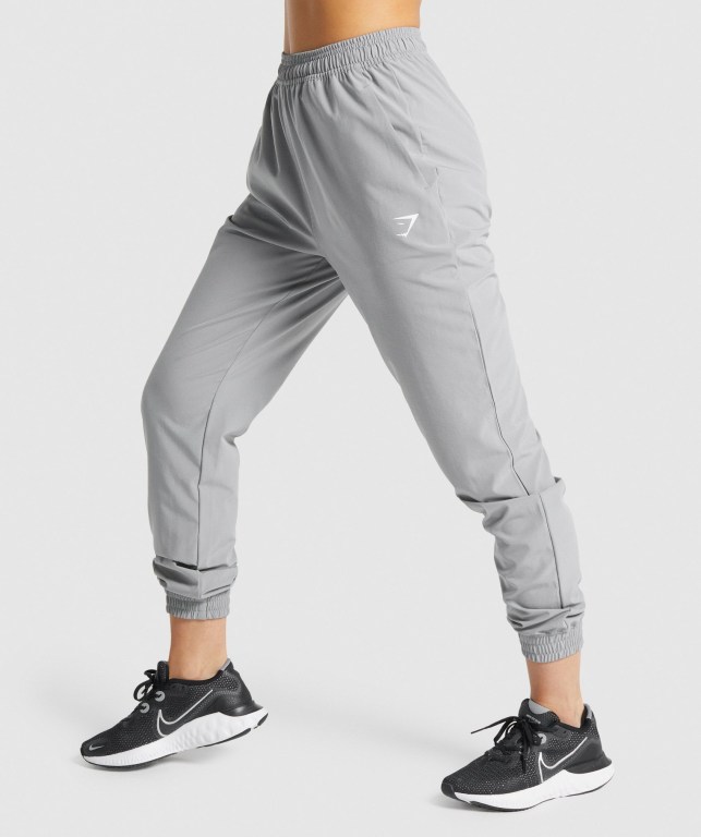 Grey Gymshark Training Woven Women's Joggers | US-14FSDZV