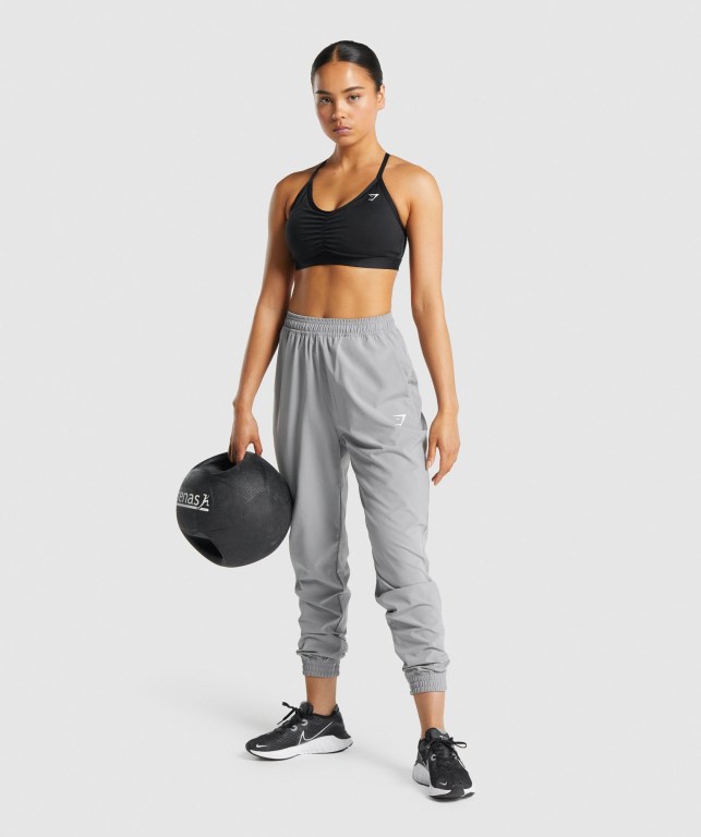 Grey Gymshark Training Woven Women's Joggers | US-14FSDZV