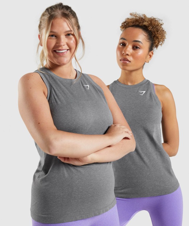 Grey Gymshark Vital Seamless 2.0 Light Women's Tank Tops | US-76IDBOR