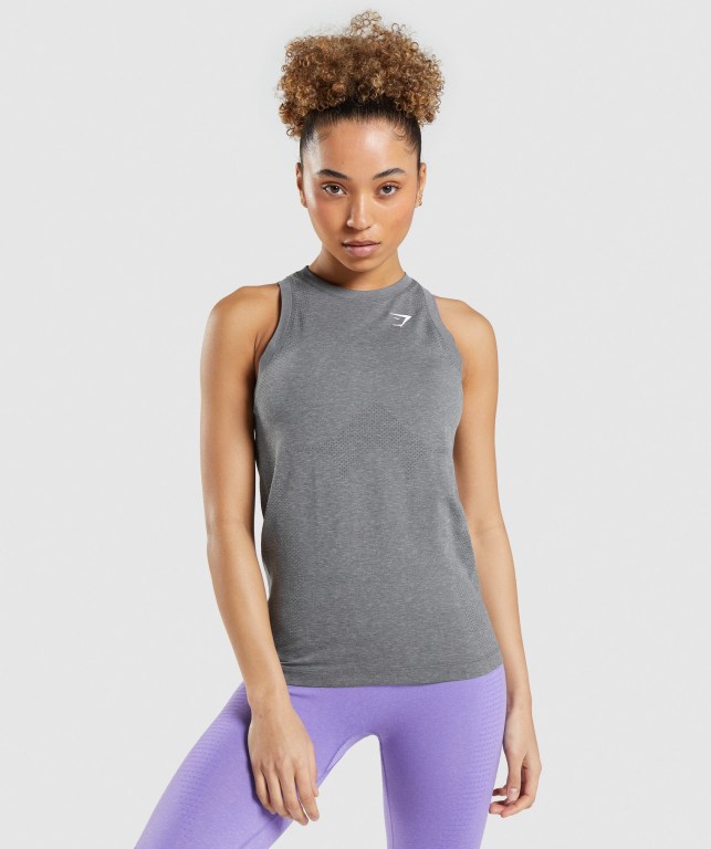 Grey Gymshark Vital Seamless 2.0 Light Women\'s Tank Tops | US-76IDBOR