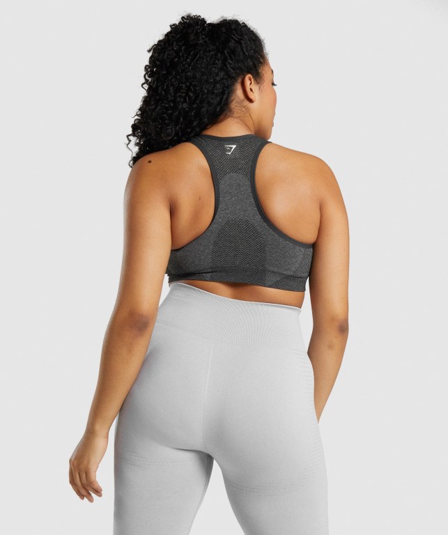 Grey Gymshark Vital Seamless 2.0 Women's Sports Bra | US-71QKTWZ