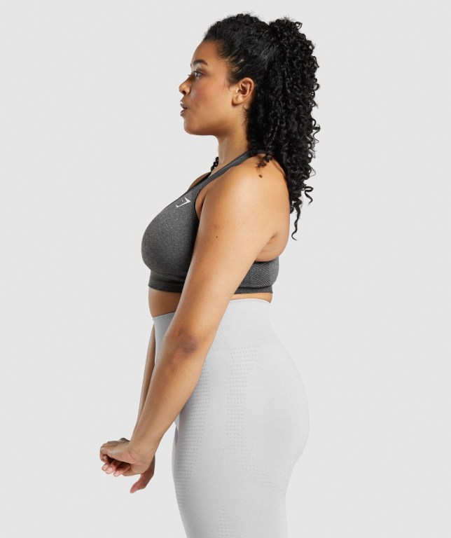 Grey Gymshark Vital Seamless 2.0 Women's Sports Bra | US-71QKTWZ