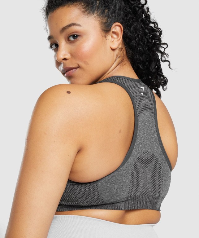 Grey Gymshark Vital Seamless 2.0 Women's Sports Bra | US-71QKTWZ