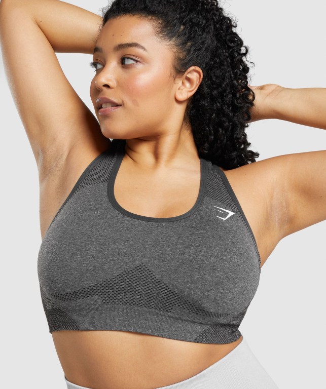 Grey Gymshark Vital Seamless 2.0 Women's Sports Bra | US-71QKTWZ