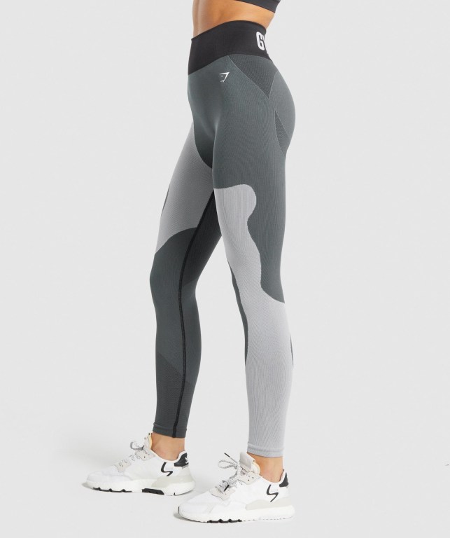 Grey Gymshark WTFlex Seamless High Waisted Women's Leggings | US-42MCAFX