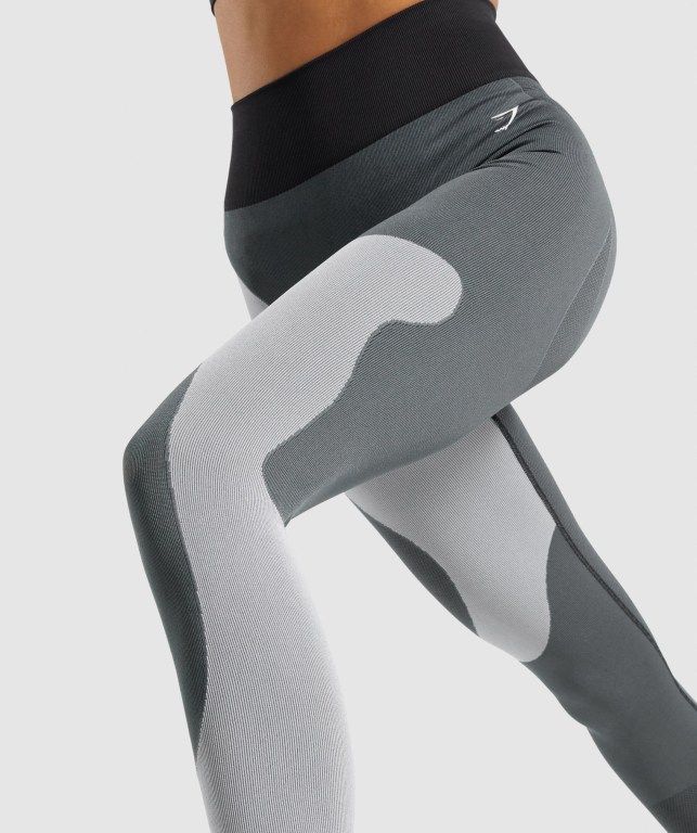 Grey Gymshark WTFlex Seamless High Waisted Women's Leggings | US-42MCAFX