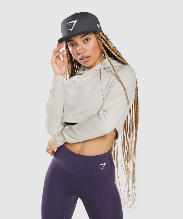 Grey / White Gymshark New Era 9Fifty Snapback Women's Headwear | US-39WRBMH