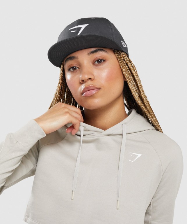 Grey / White Gymshark New Era 9Fifty Snapback Women's Headwear | US-39WRBMH