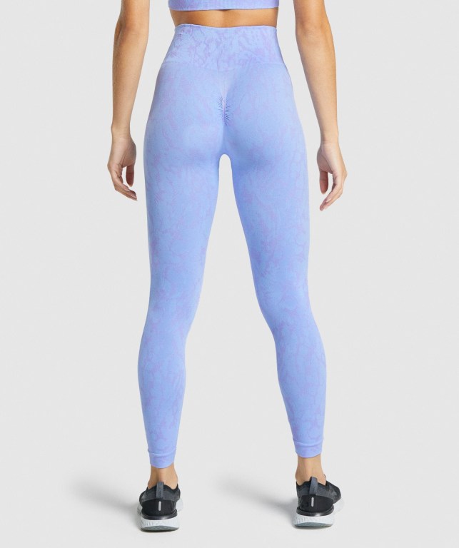 Light Blue Gymshark Adapt Animal Seamless High Waisted Women's Leggings | US-13FELMJ