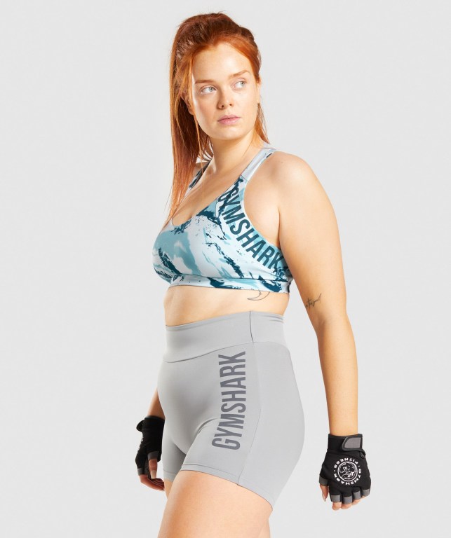 Light Blue Gymshark GS Power Women's Sports Bra | US-52NWTRK