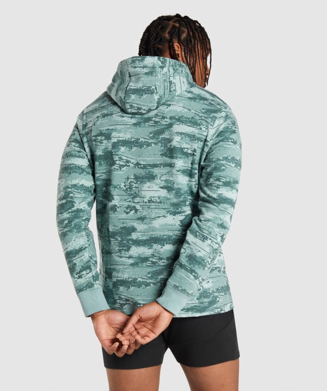 Light Green Gymshark Chalk Men's Hoodies | US-91ERQLS