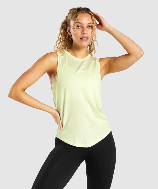 Light Green Gymshark Flex Women\'s Tank Tops | US-90ILTUK