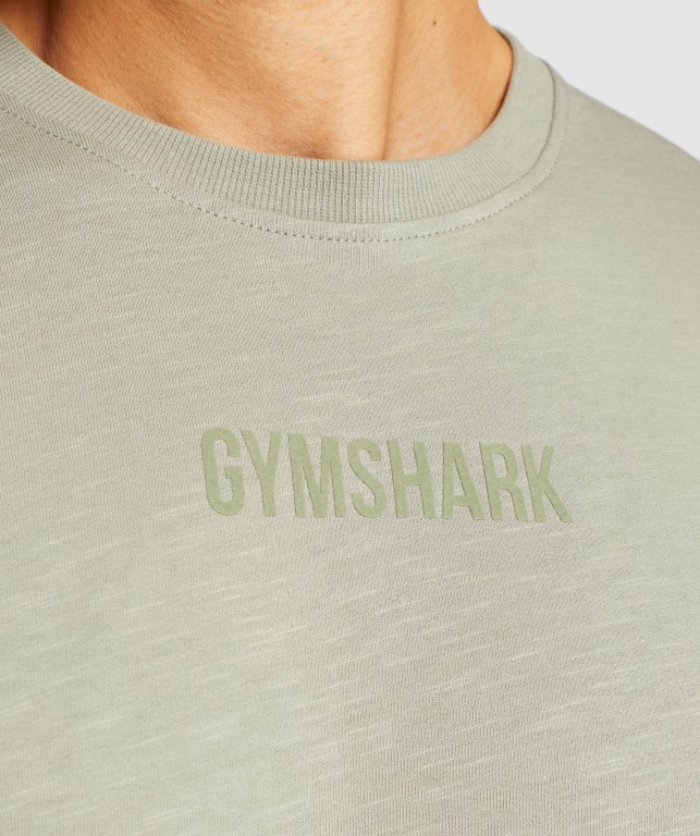 Light Green Gymshark Restore Men's T Shirts | US-96KAJWD