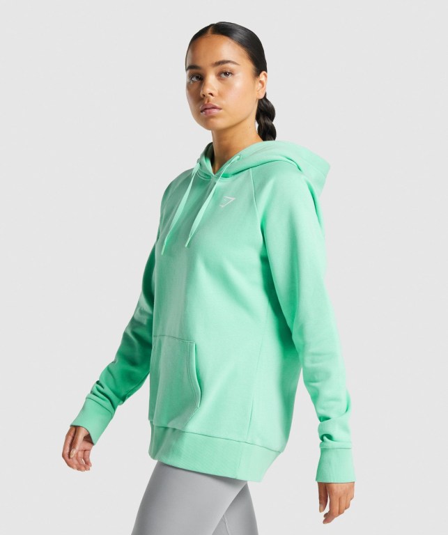 Light Green Gymshark Training Women's Hoodies | US-75LGYUC