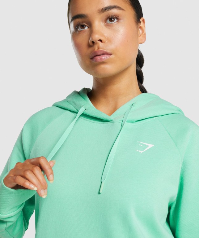 Light Green Gymshark Training Women's Hoodies | US-75LGYUC