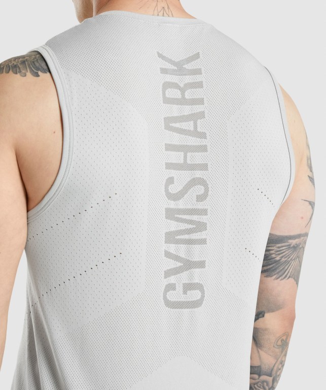 Light Grey / Grey Gymshark Apex Men's Tank Tops | US-68OXLET