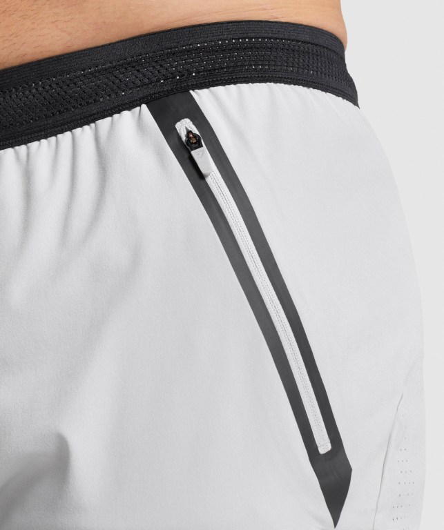 Light Grey Gymshark Apex Perform Men's Shorts | US-62SBRZG