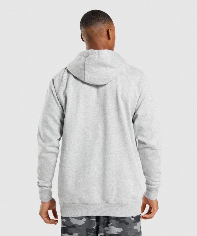 Light Grey Gymshark Apollo Men's Hoodies | US-48FYONG