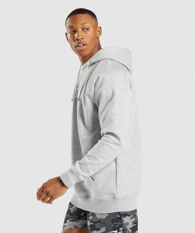 Light Grey Gymshark Apollo Men's Hoodies | US-48FYONG