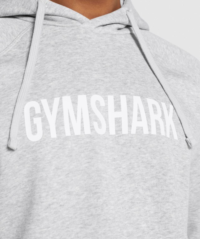 Light Grey Gymshark Apollo Men's Hoodies | US-48FYONG