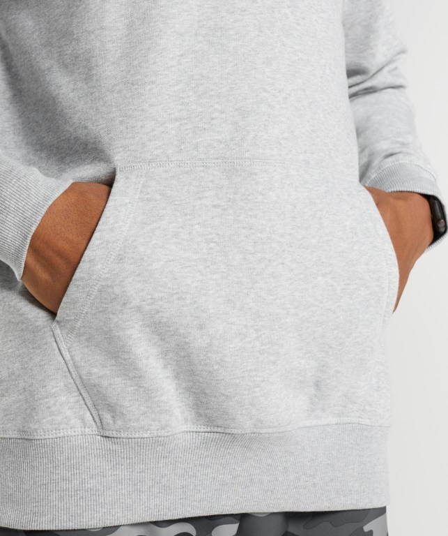 Light Grey Gymshark Apollo Men's Hoodies | US-48FYONG